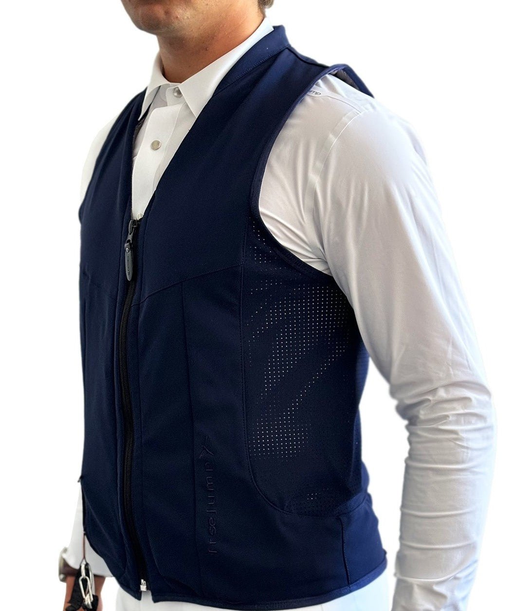 FREEJUMP AIRBAG WYBUCHOWA KAMIZELKA OCHRONNA DLA JEŹDŹCA SLIM FIT GRANATOWA - Freejump Equishop
