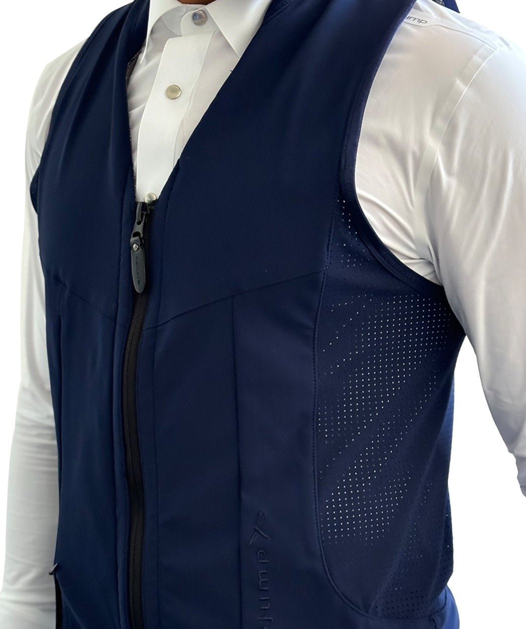 FREEJUMP AIRBAG WYBUCHOWA KAMIZELKA OCHRONNA DLA JEŹDŹCA SLIM FIT GRANATOWA - Freejump Equishop