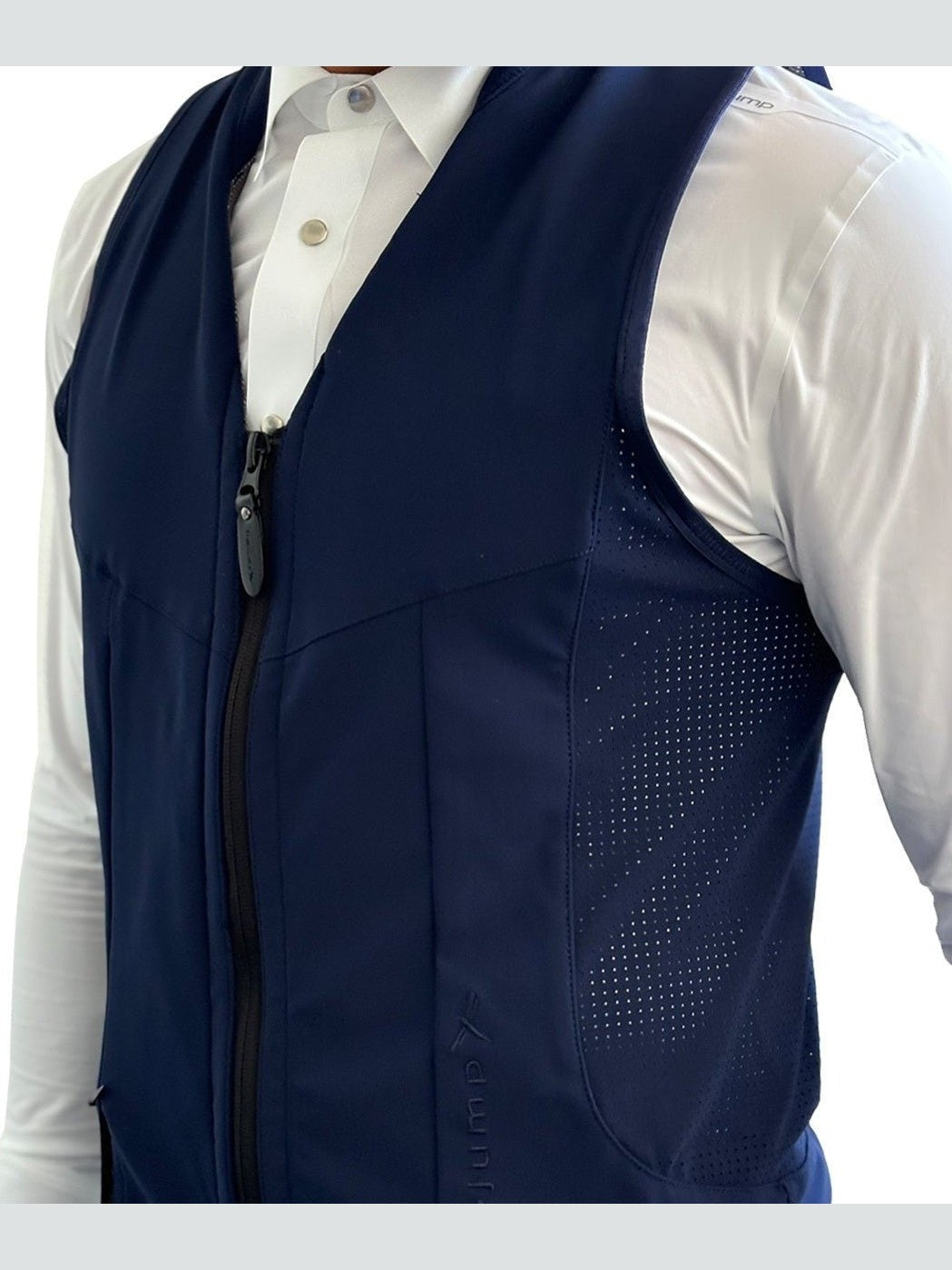 FREEJUMP AIRBAG WYBUCHOWA KAMIZELKA OCHRONNA DLA JEŹDŹCA SLIM FIT GRANATOWA - Freejump Equishop