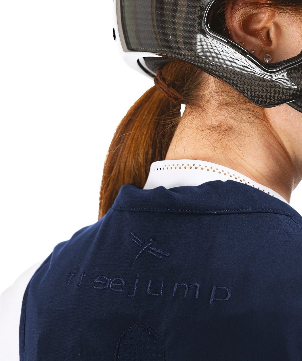 FREEJUMP AIRBAG WYBUCHOWA KAMIZELKA OCHRONNA DLA JEŹDŹCA SLIM FIT GRANATOWA - Freejump Equishop