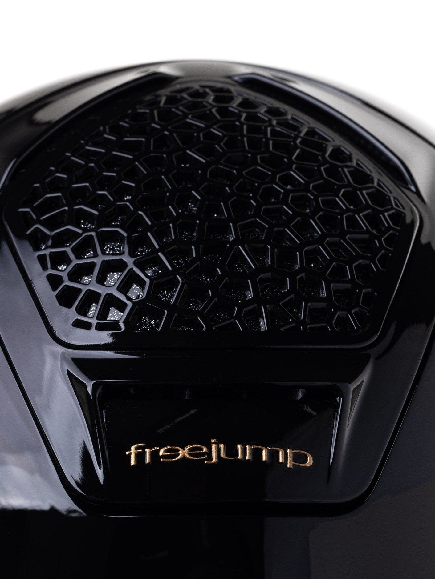 FREEJUMP VORONOI KASK JEŹDZIECKI GLOSSY Z SZEROKIM DASZKIEM CATECHU BLACK - Freejump Equishop