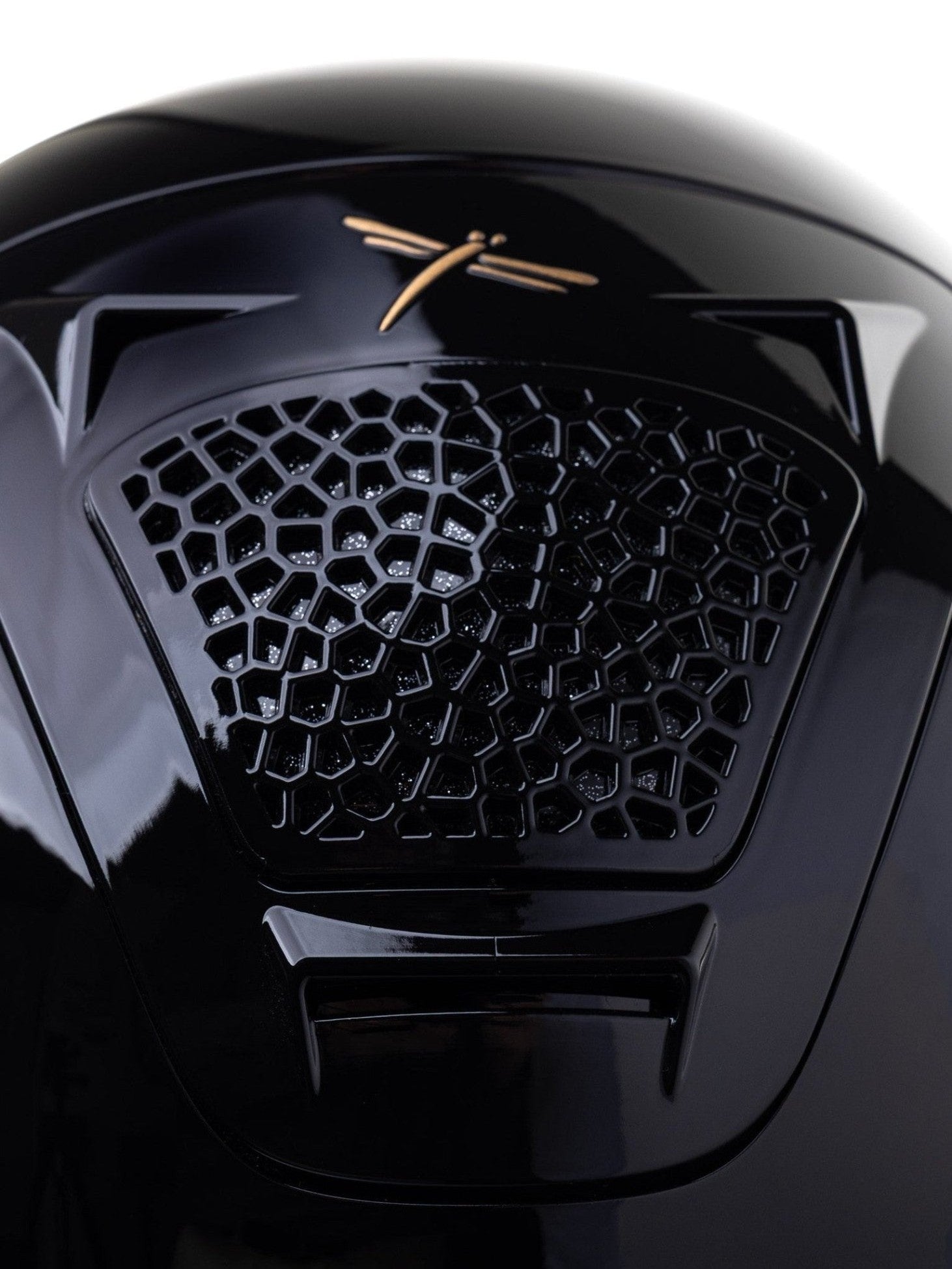 FREEJUMP VORONOI KASK JEŹDZIECKI GLOSSY Z SZEROKIM DASZKIEM CATECHU BLACK - Freejump Equishop