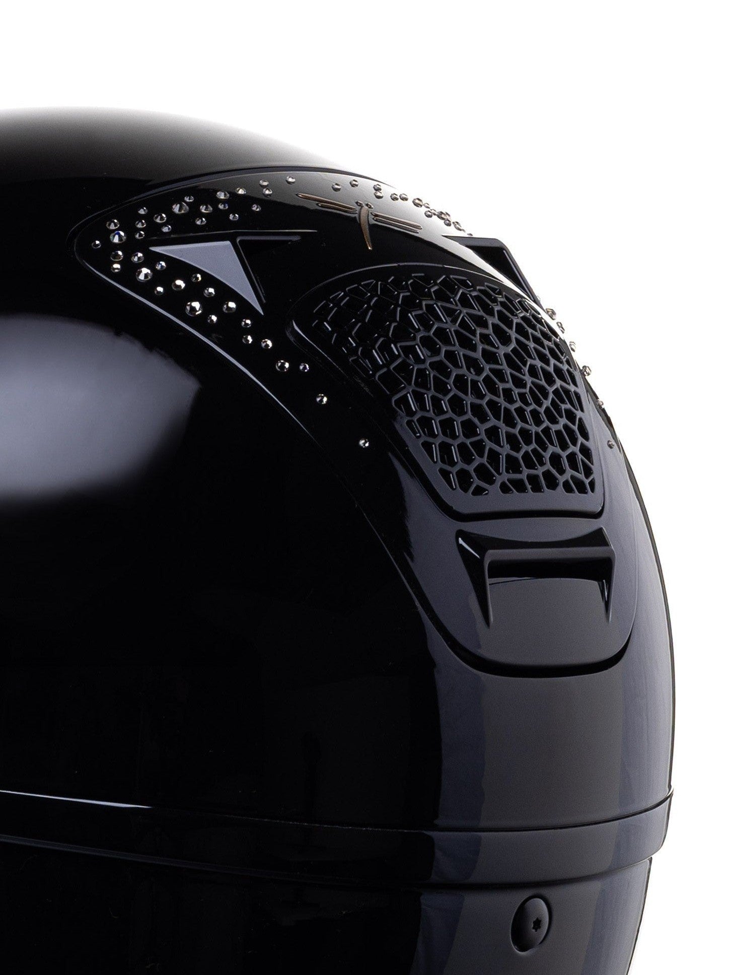 FREEJUMP VORONOI KASK JEŹDZIECKI GLOSSY Z SZEROKIM DASZKIEM CRYSTALS - Freejump Equishop
