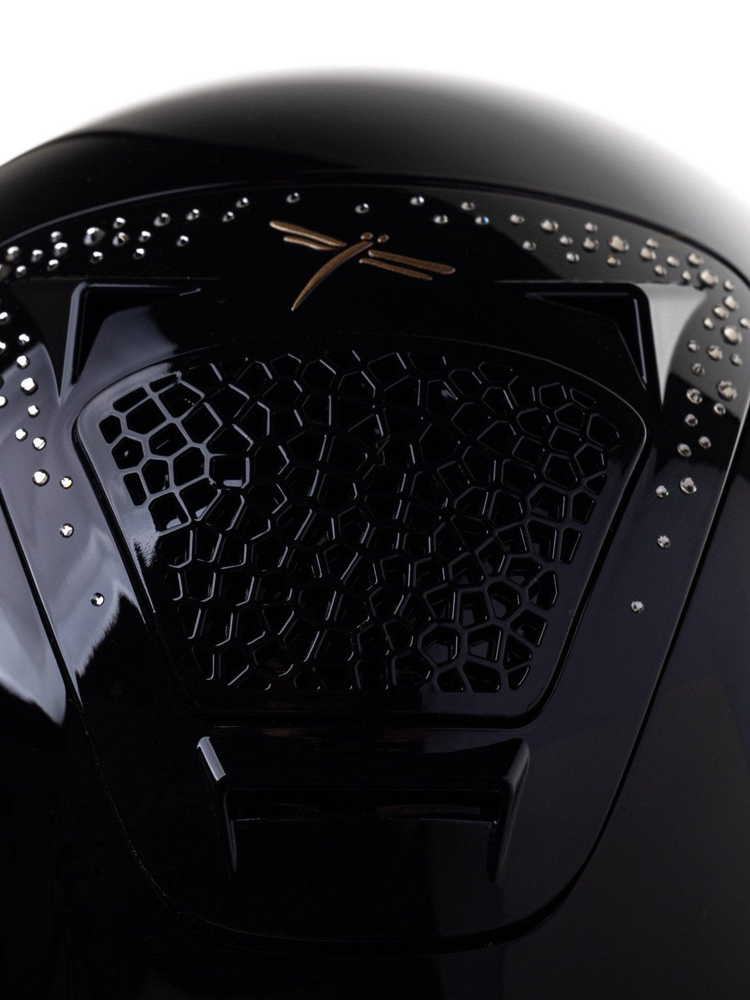 FREEJUMP VORONOI KASK JEŹDZIECKI GLOSSY Z SZEROKIM DASZKIEM CRYSTALS - Freejump Equishop