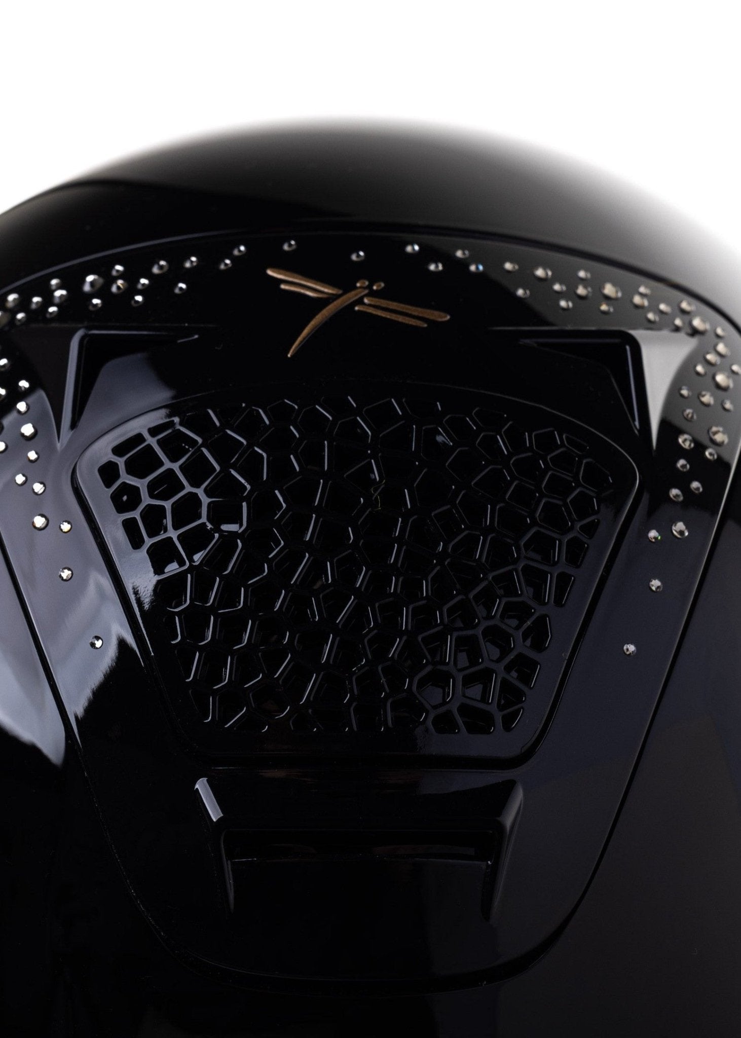 FREEJUMP VORONOI KASK JEŹDZIECKI GLOSSY Z SZEROKIM DASZKIEM CRYSTALS - Freejump Equishop