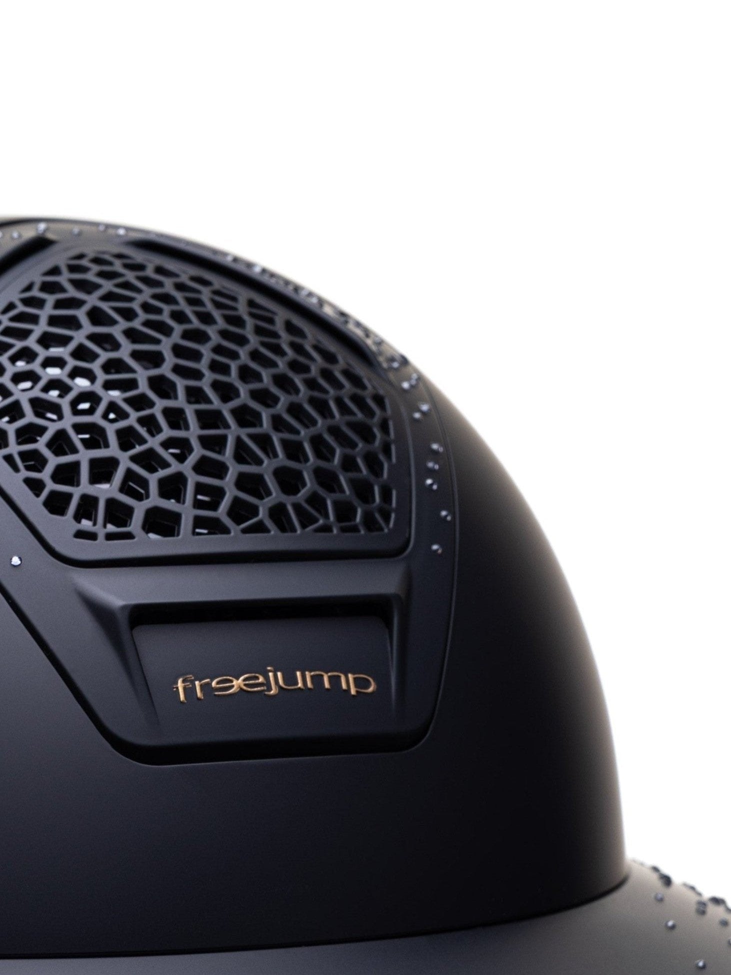FREEJUMP VORONOI KASK JEŹDZIECKI MATTE Z SZEROKIM DASZKIEM FULL CRYSTALS - Freejump Equishop