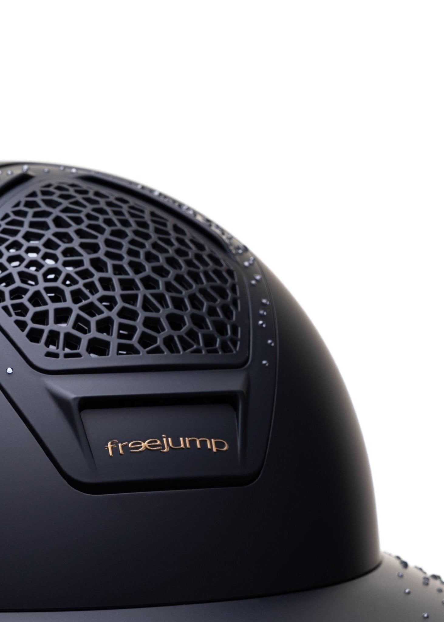 FREEJUMP VORONOI KASK JEŹDZIECKI MATTE Z SZEROKIM DASZKIEM FULL CRYSTALS - Freejump Equishop