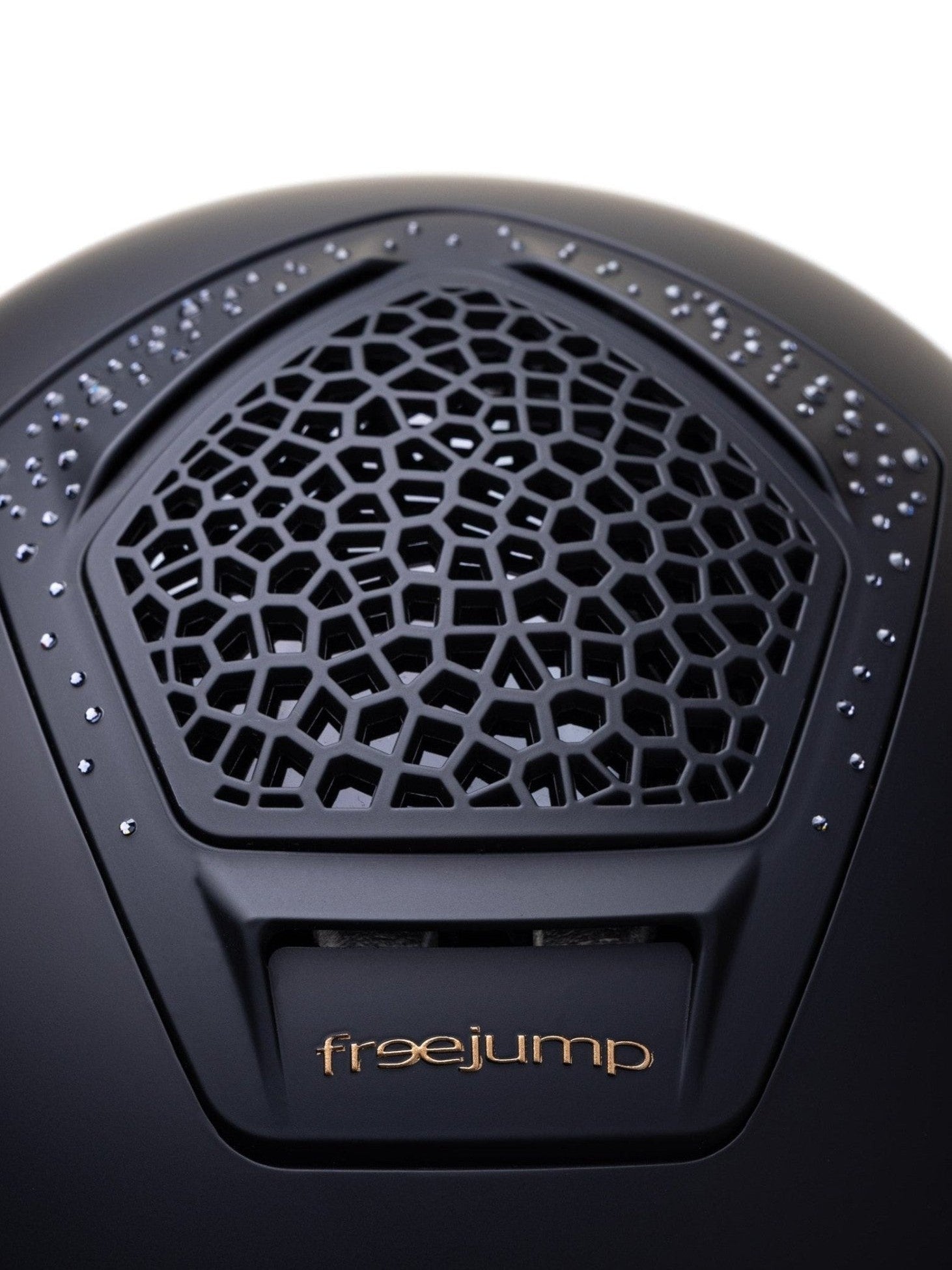 FREEJUMP VORONOI KASK JEŹDZIECKI MATTE Z SZEROKIM DASZKIEM FULL CRYSTALS - Freejump Equishop