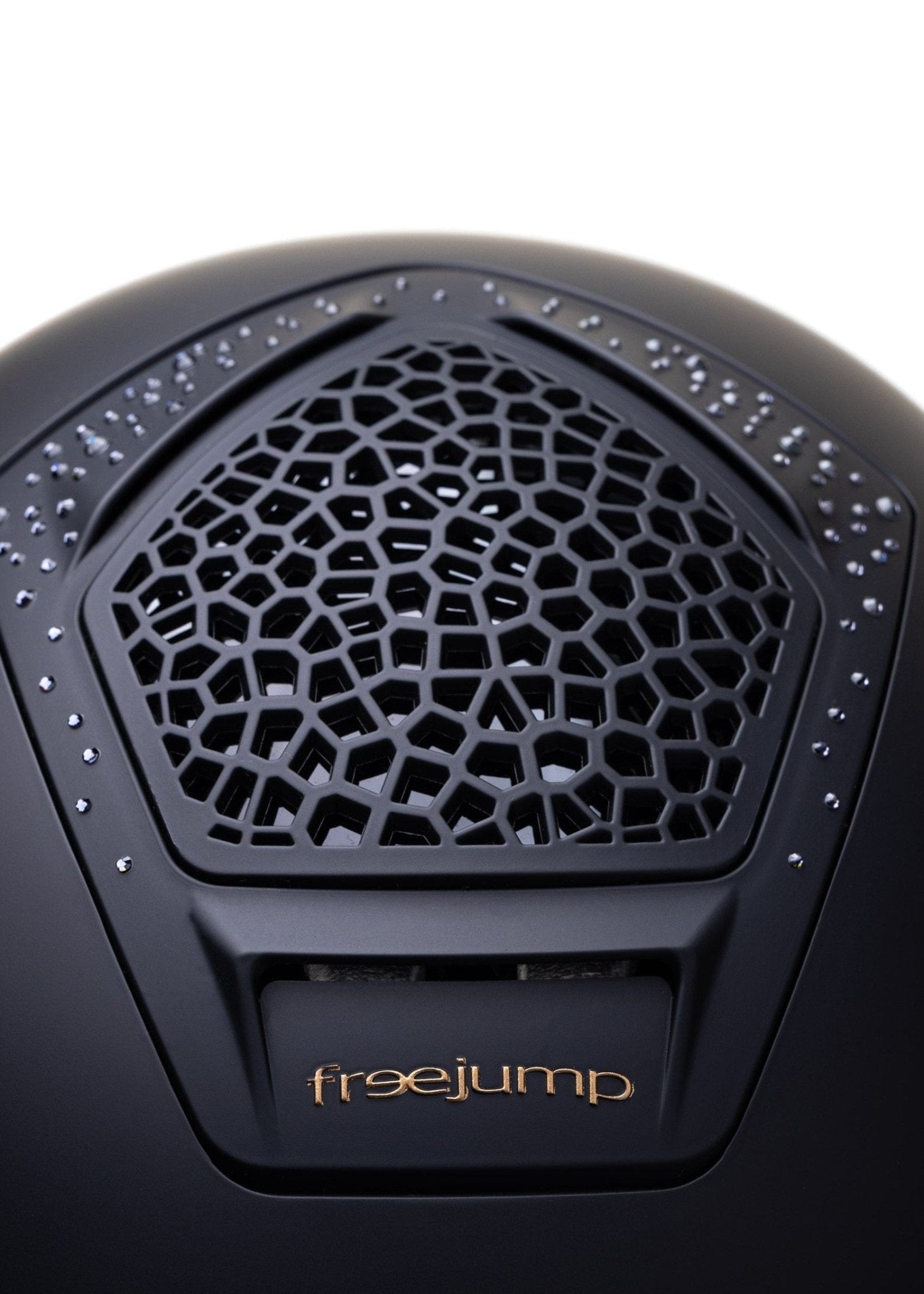 FREEJUMP VORONOI KASK JEŹDZIECKI MATTE Z SZEROKIM DASZKIEM FULL CRYSTALS - Freejump Equishop