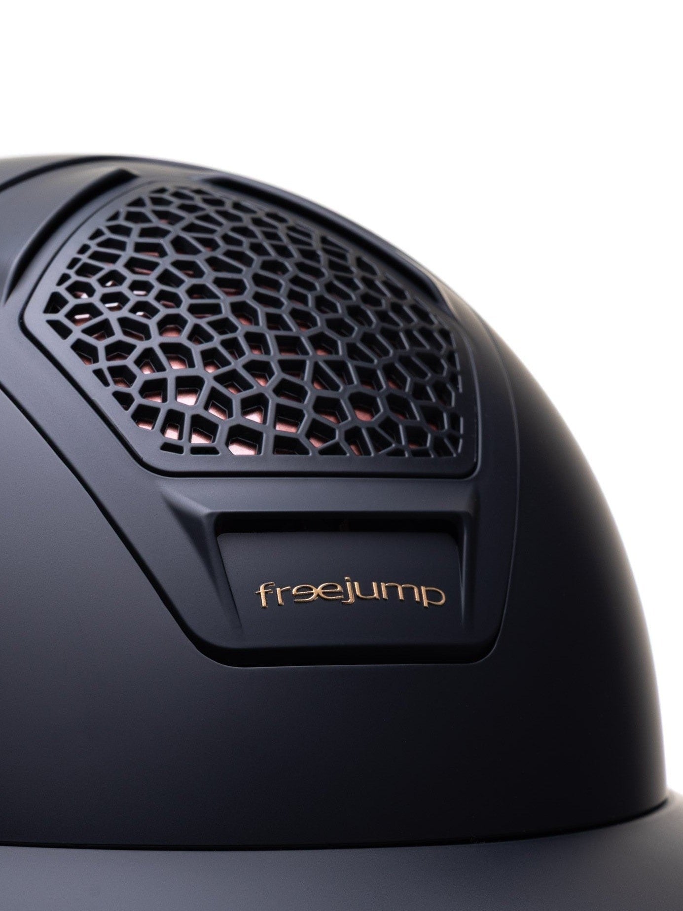 FREEJUMP VORONOI KASK JEŹDZIECKI MATTE Z SZEROKIM DASZKIEM ROSE GOLD - Freejump Equishop
