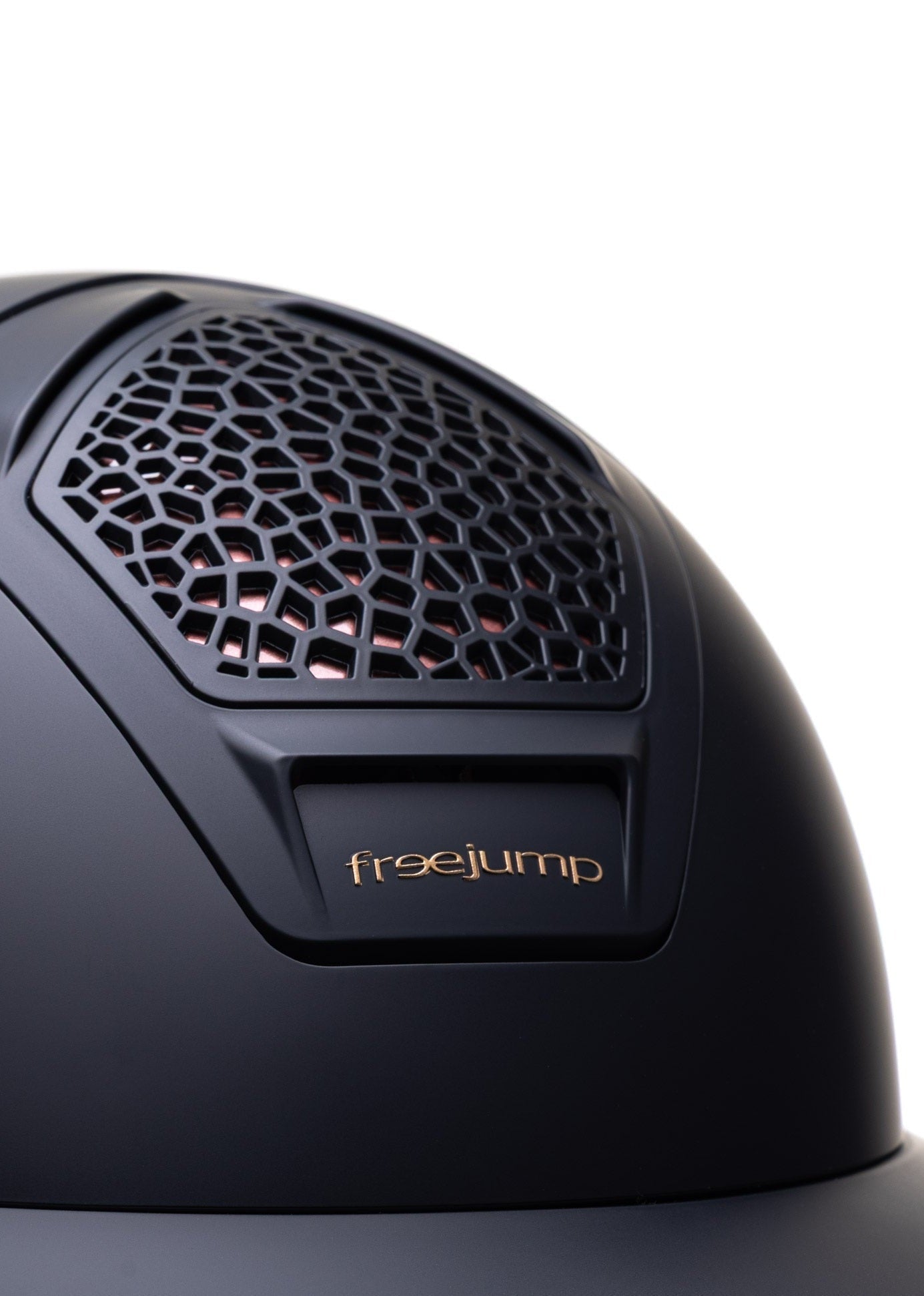 FREEJUMP VORONOI KASK JEŹDZIECKI MATTE Z SZEROKIM DASZKIEM ROSE GOLD - Freejump Equishop