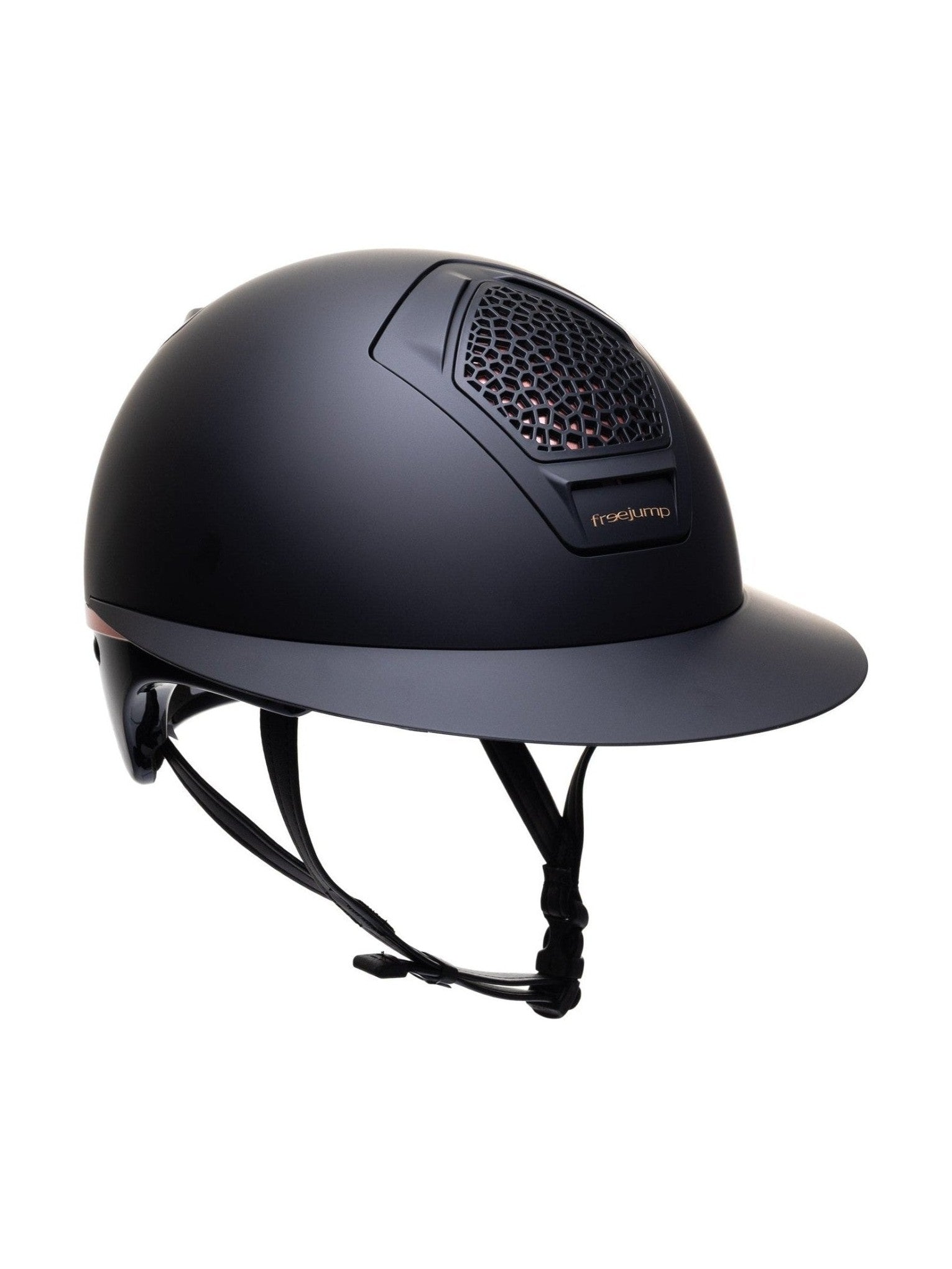 FREEJUMP VORONOI KASK JEŹDZIECKI MATTE Z SZEROKIM DASZKIEM ROSE GOLD - Freejump Equishop