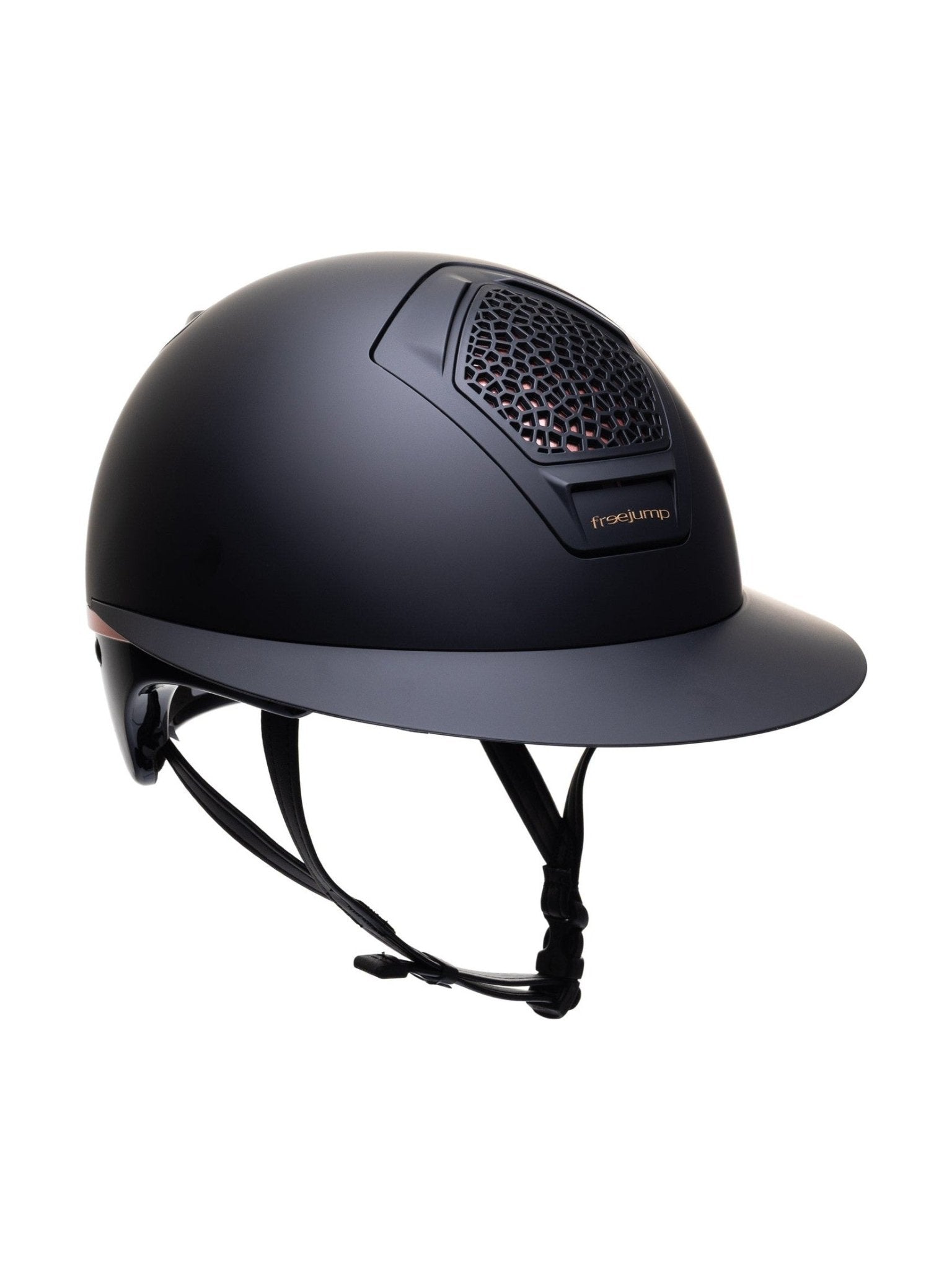 FREEJUMP VORONOI KASK JEŹDZIECKI MATTE Z SZEROKIM DASZKIEM ROSE GOLD - Freejump Equishop