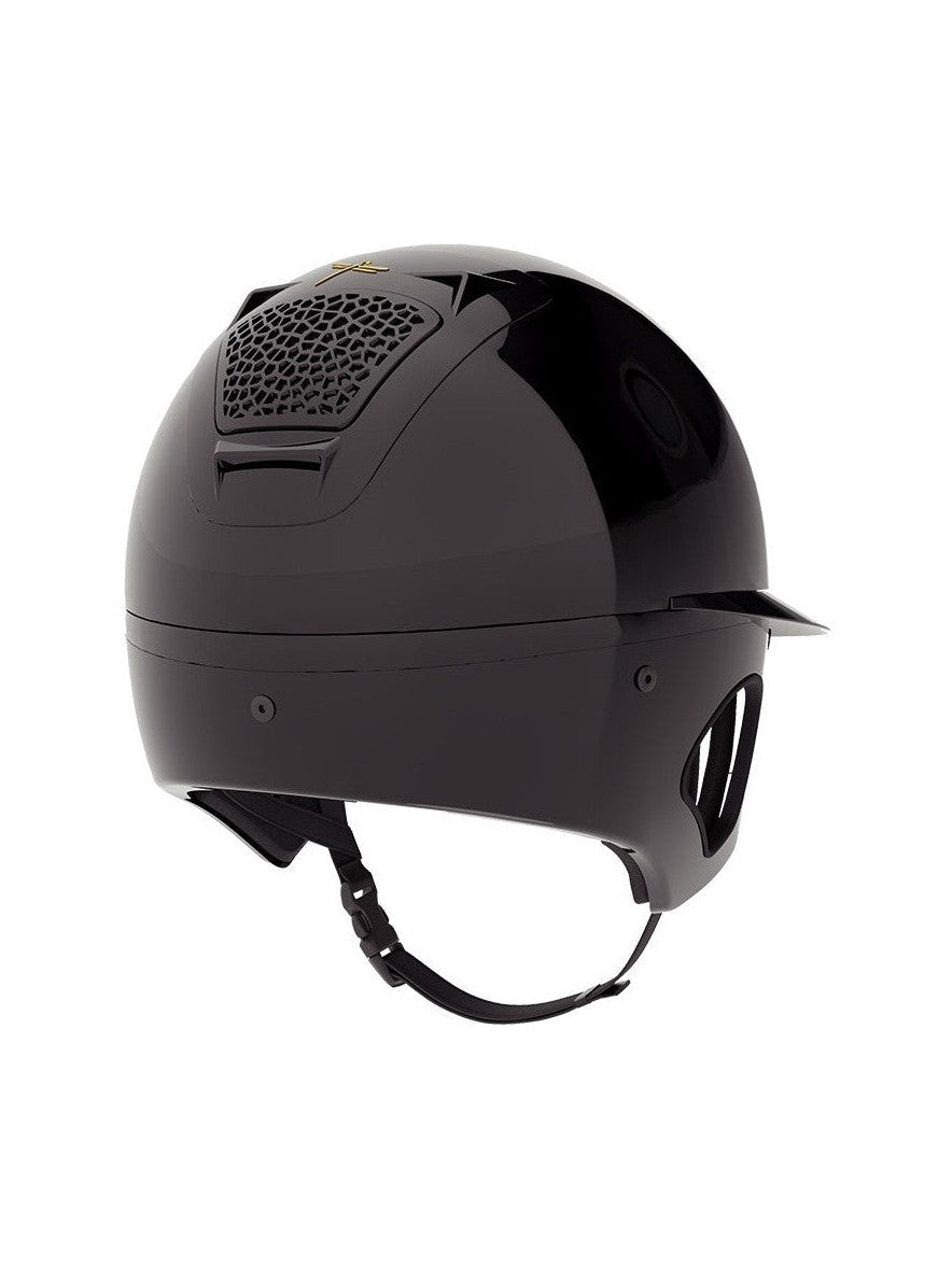 FREEJUMP VORONOI KASK JEŹDZIECKI TEMPLE PROTECTION GLOSSY Z SZEROKIM DASZKIEM - Freejump Equishop