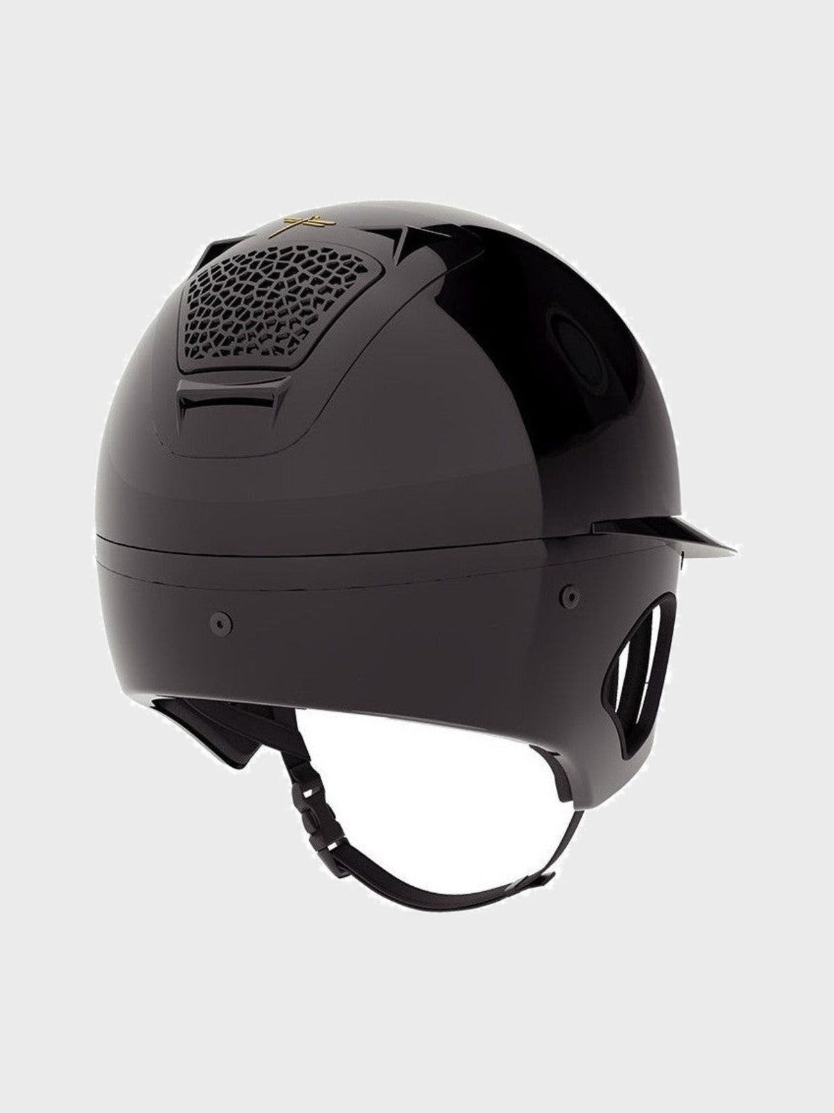 FREEJUMP VORONOI KASK JEŹDZIECKI TEMPLE PROTECTION GLOSSY Z SZEROKIM DASZKIEM - Freejump Equishop