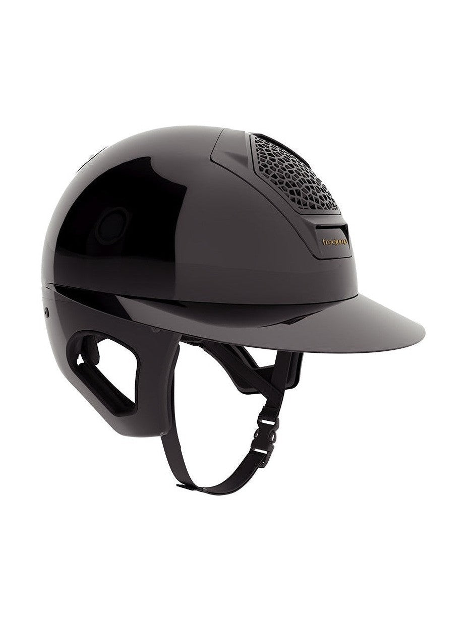 FREEJUMP VORONOI KASK JEŹDZIECKI TEMPLE PROTECTION GLOSSY Z SZEROKIM DASZKIEM - Freejump Equishop