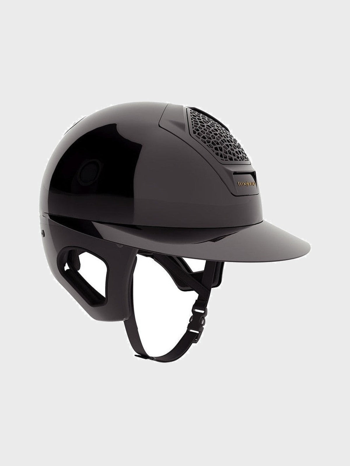 FREEJUMP VORONOI KASK JEŹDZIECKI TEMPLE PROTECTION GLOSSY Z SZEROKIM DASZKIEM - Freejump Equishop