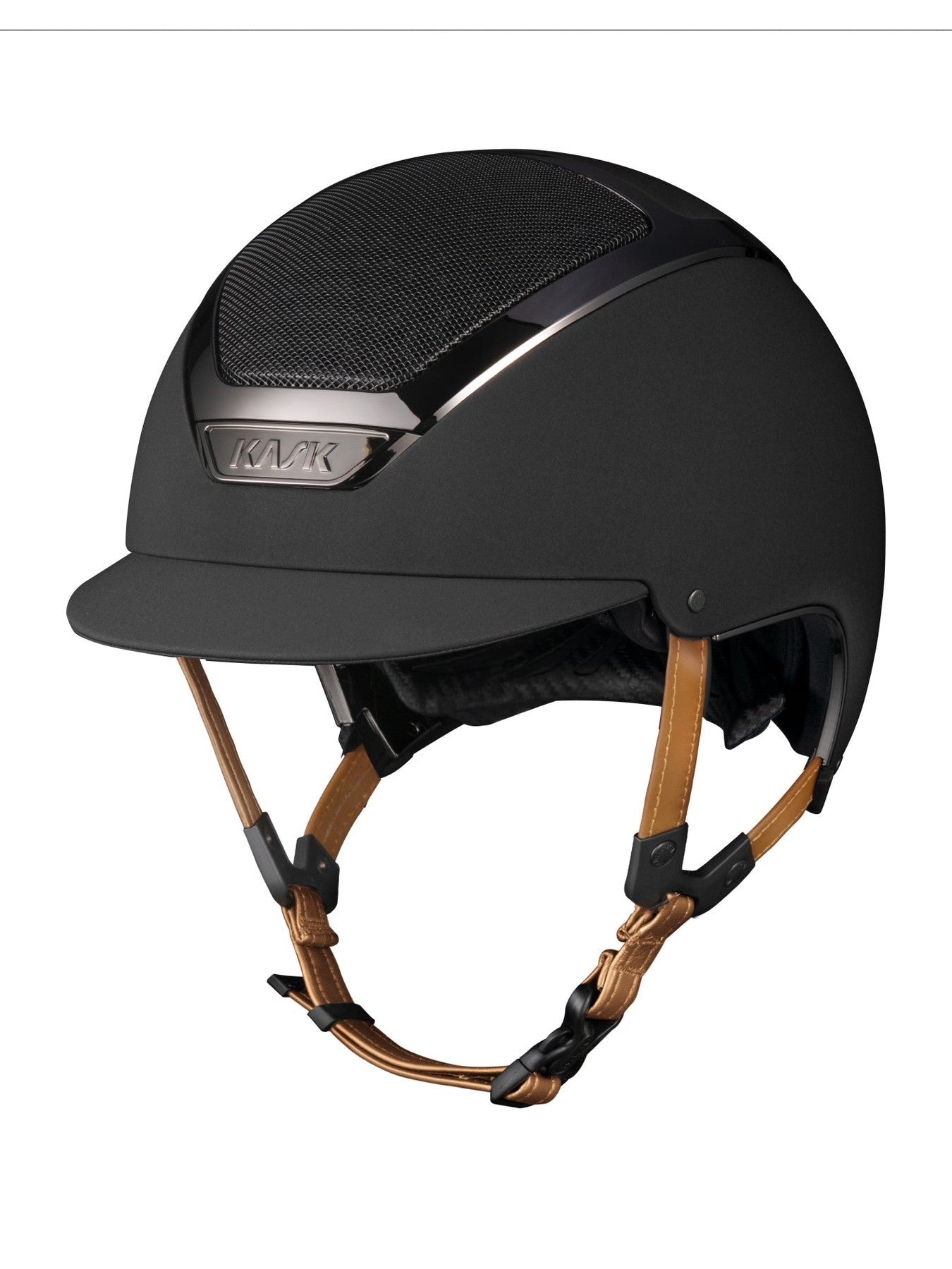 KASK DOGMA CHROME KASK JEŹDZIECKI Z BEŻOWYM PASKIEM - KASK Equishop
