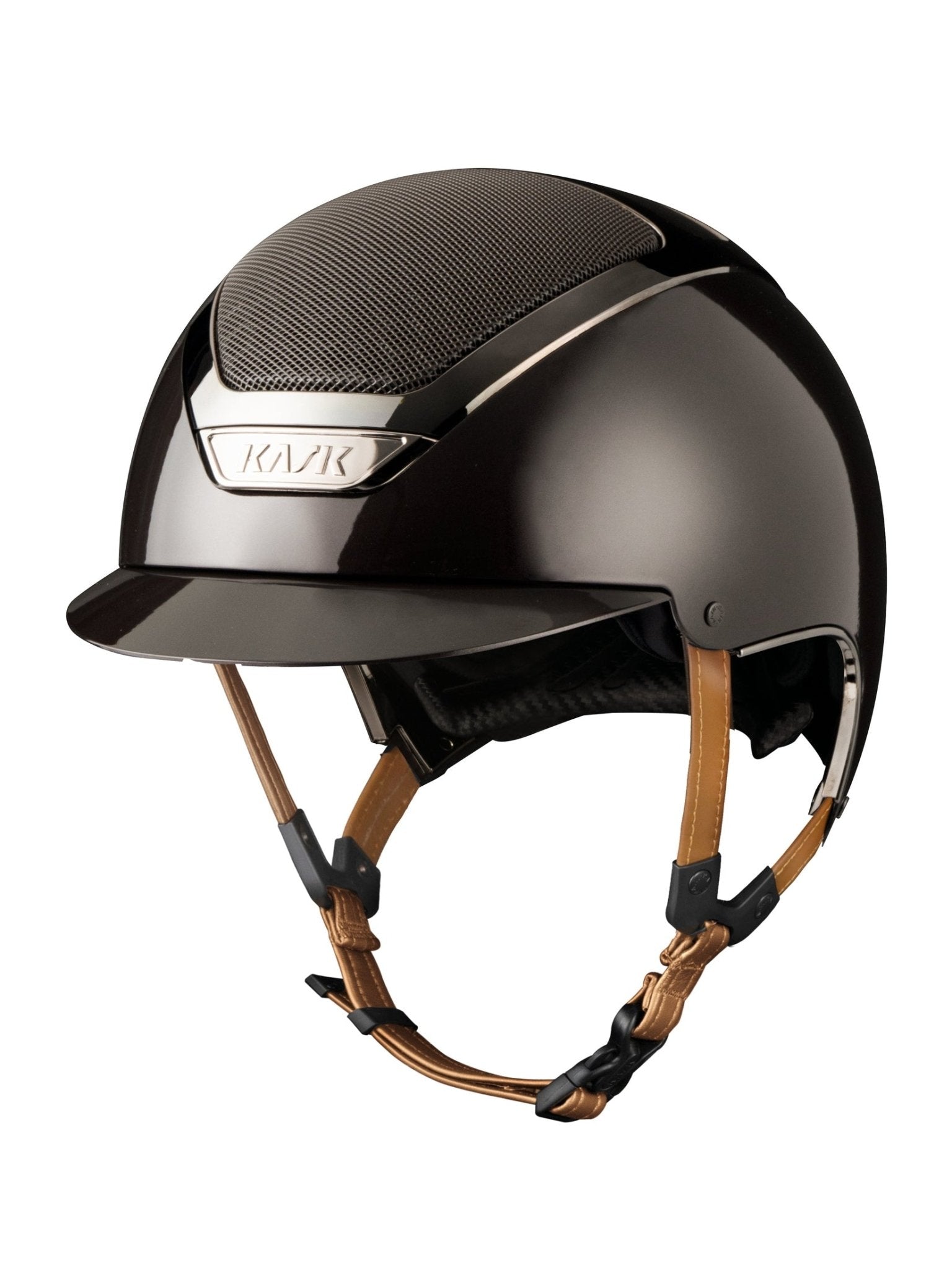 KASK DOGMA PURE SHINE KASK JEŹDZIECKI Z BEŻOWYM PASKIEM - KASK Equishop