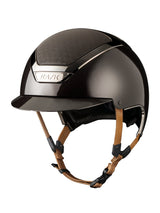 KASK DOGMA PURE SHINE KASK JEŹDZIECKI Z BEŻOWYM PASKIEM - KASK Equishop