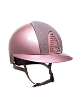 KEP ITALIA CROMO 2.0 DIAMOND KASK JEŹDZIECKI GALASSIA/CIPRIA CHIN/CRYST DIAMOND FRAME/ZIRCONI RG LOGO RÓŻOWY