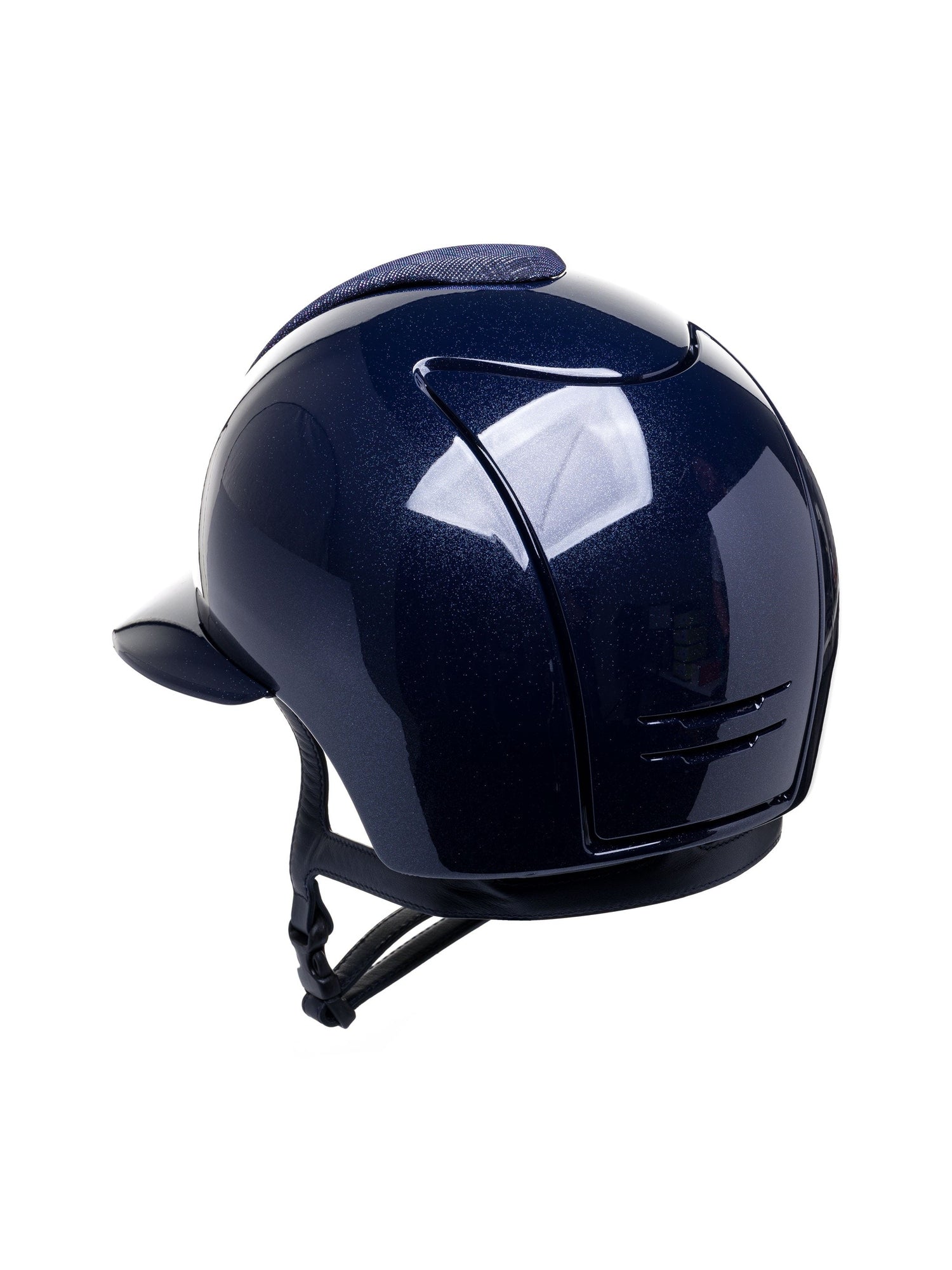 KEP ITALIA CROMO 2.0 DIAMOND RIDING HELMET GALASSIA DB/DARK BLUE STRAP/METAL BLUE LOGO NAVY