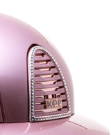 KEP ITALIA CROMO 2.0 DIAMOND KASK JEŹDZIECKI POLO VISOR/BEIGE CHIN/CRYST MIRROR RG FRAME/ZIRCONI RG LOGO RÓŻOWY