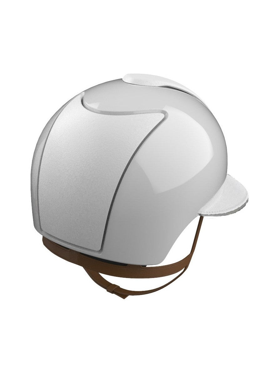 KEP ITALIA CROMO 2.0 LEATHER EQUESTRIAN HELMET WHITE