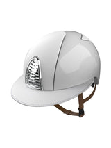 KEP ITALIA CROMO 2.0 LEATHER EQUESTRIAN HELMET WHITE