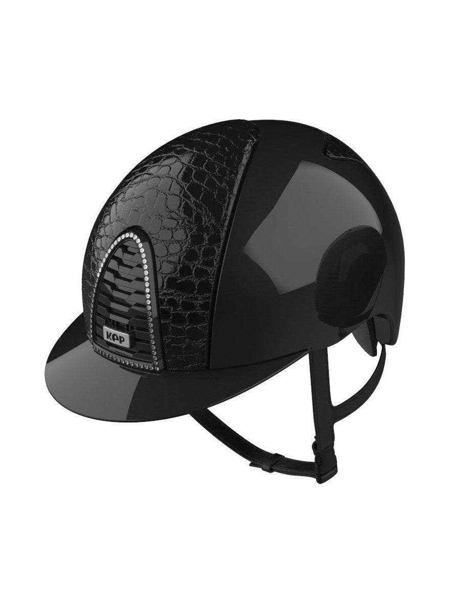 KEP ITALIA CROMO 2.0 LEATHER KASK JEŹDZIECKI COCCO CZARNY