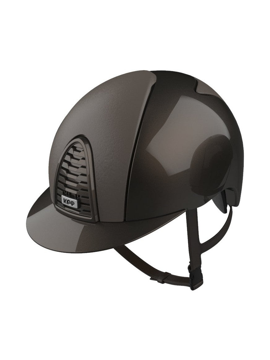 KEP ITALIA CROMO 2.0 LEATHER EQUESTRIAN HELMET TAUPE