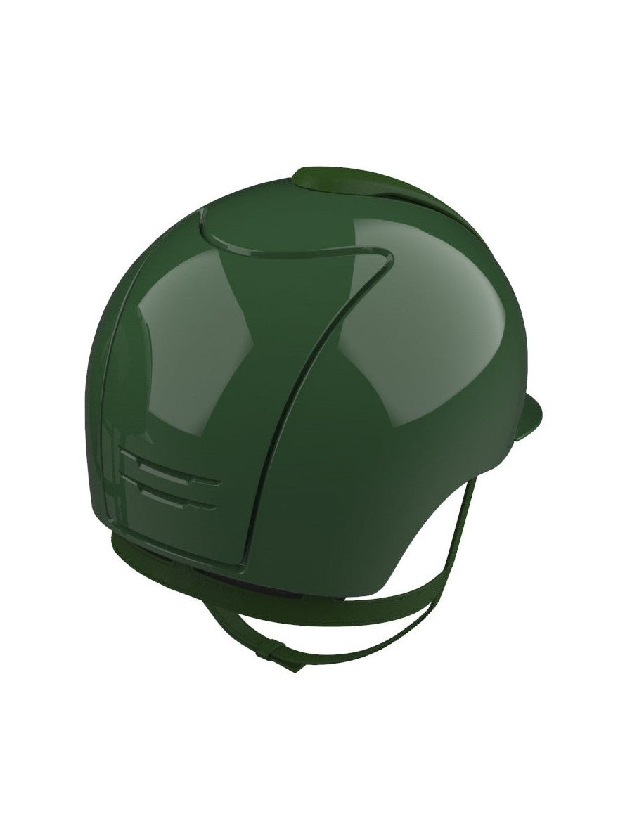 KEP ITALIA CROMO 2.0 LEATHER EQUESTRIAN HELMET DARK GREEN