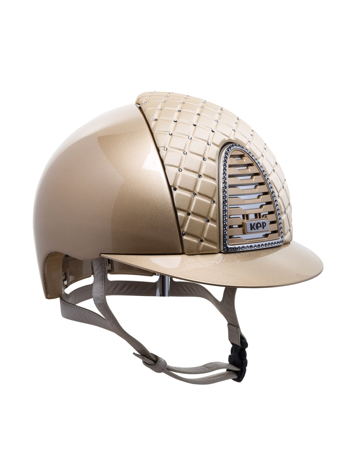 KEP ITALIA CROMO 2.0 METAL EQUESTRIAN HELMET MILANO SWAROVSKI BEIGE