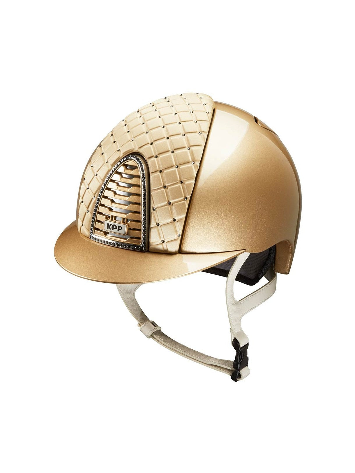 KEP ITALIA CROMO 2.0 METAL EQUESTRIAN HELMET MILANO SWAROVSKI BEIGE