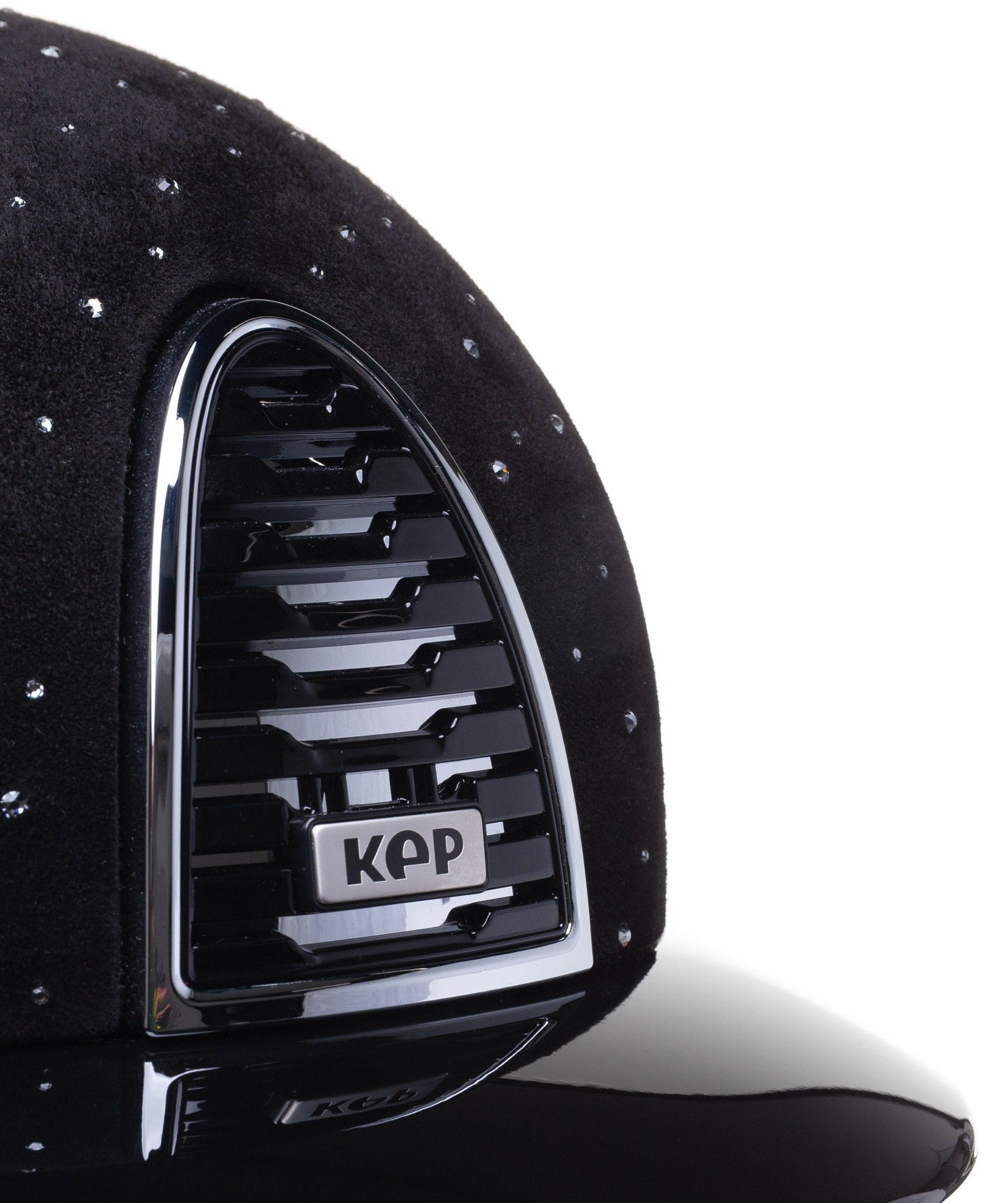 KEP ITALIA CROMO 2.0 POLISH BLACK EQUESTRIAN HELMET DROP BLACK
