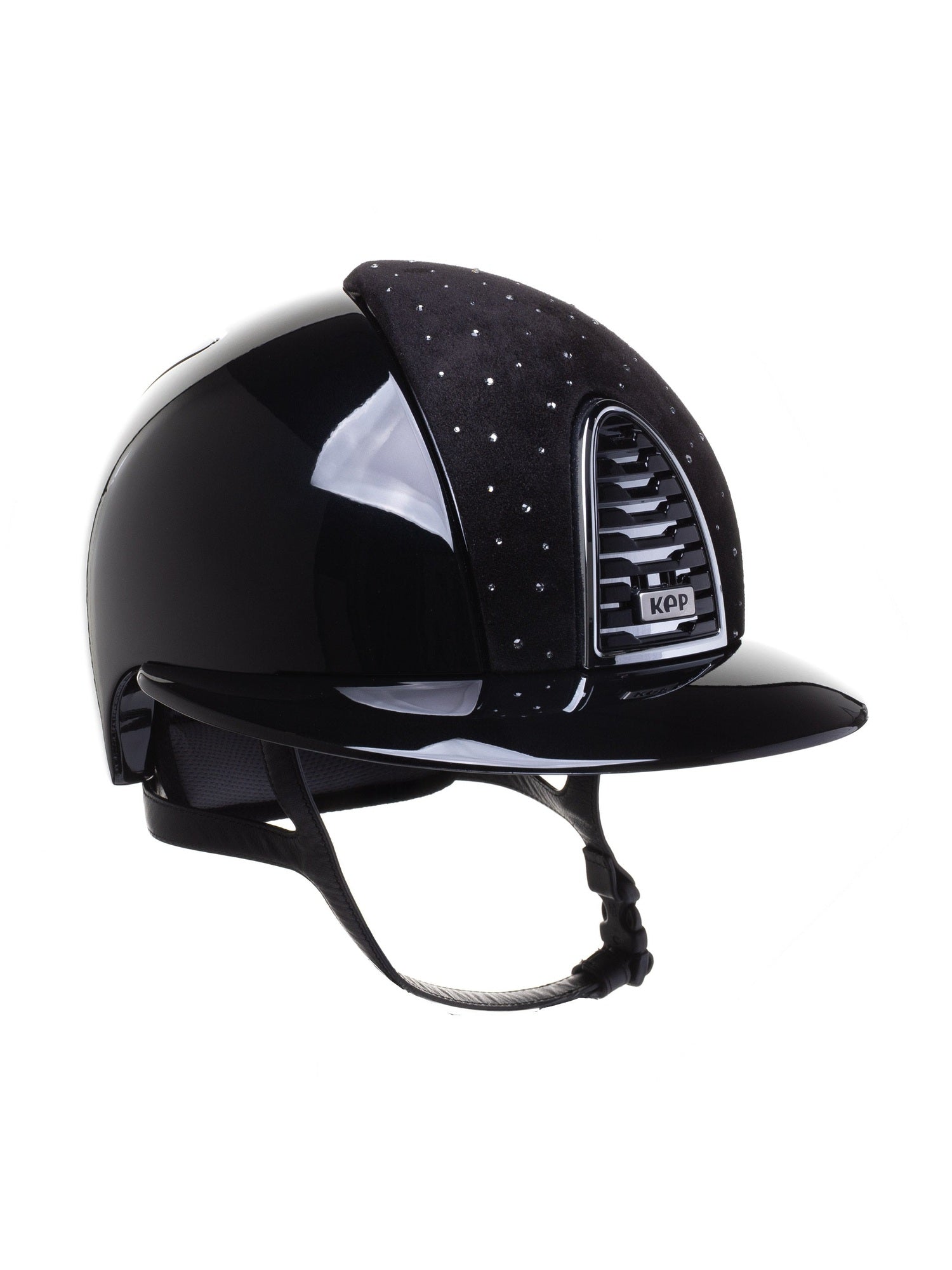 KEP ITALIA CROMO 2.0 POLISH BLACK EQUESTRIAN HELMET DROP BLACK