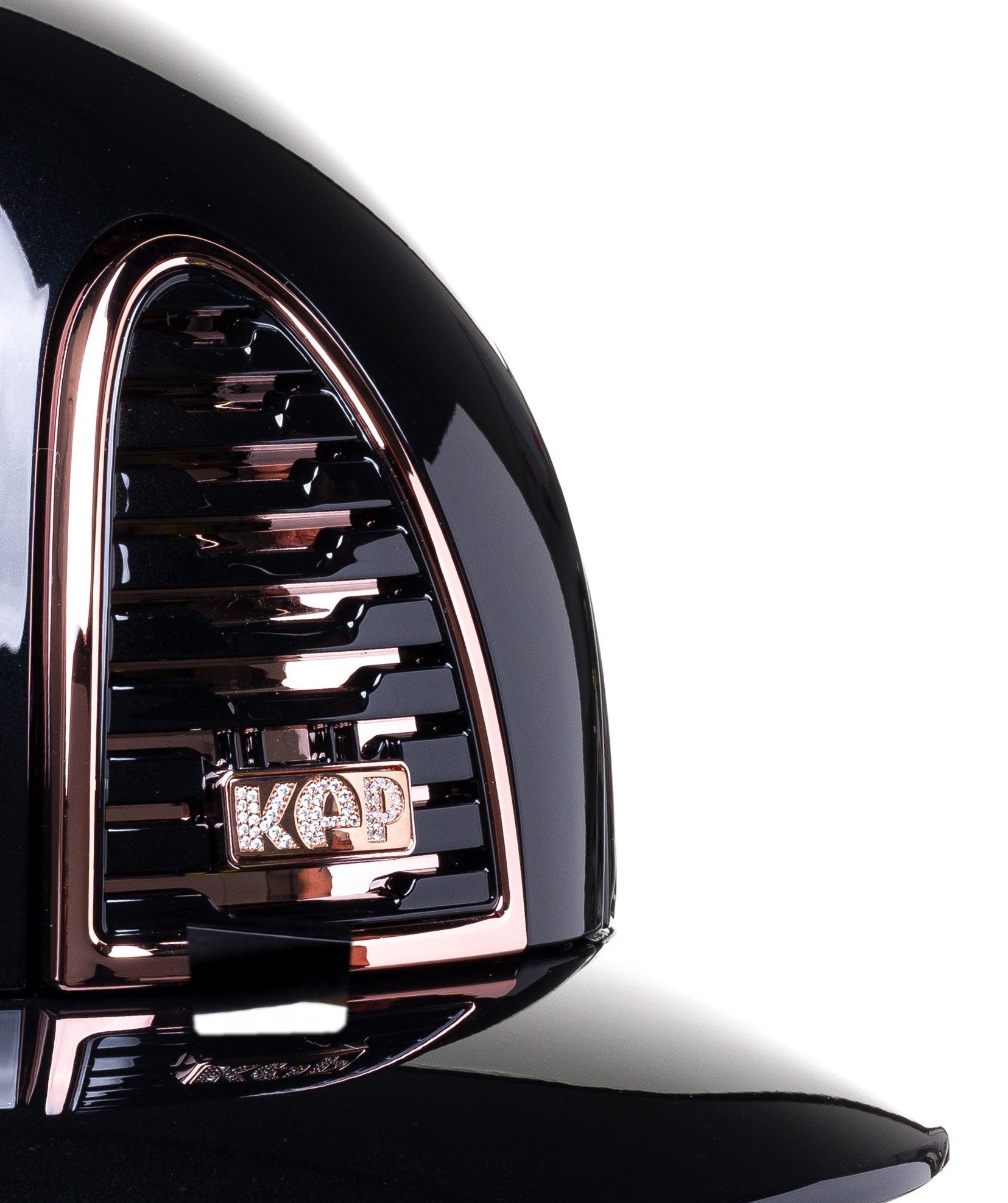 KEP ITALIA CROMO 2.0 POLISH KASK JEŹDZIECKI POLISH POLO VISOR/BEIGE CHIN/ROSE GOLD FRAME/RG BUTTON/ZIRCONS RG LOGO CZARNY