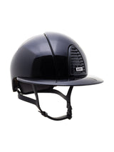 KEP ITALIA CROMO 2.0 POLISH KASK JEŹDZIECKI POLO VISOR/BLK CHIN/POLISH BLK/METAL SILVER SHINE LOGO CZARNY