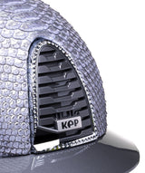 KEP ITALIA CROMO 2.0 POLISH KASK JEŹDZIECKI PYTHON GREY SILVER FRONT/SWARO SILVER NIGHT SZARY