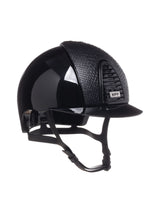 KEP ITALIA CROMO 2.0 POLISH KASK JEŹDZIECKI PYTHON MATT FRONT/POLISH VISORS FRAME/MIRROR CROMO BUTTON/SLV MATT LOGO CZARNY