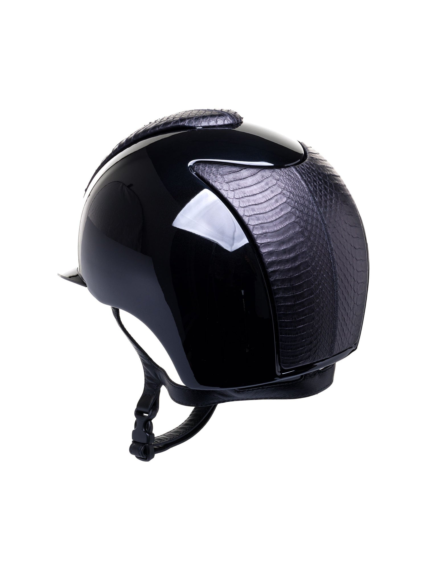 KEP ITALIA CROMO 2.0 POLISH KASK JEŹDZIECKI SNAKE MATT FRONT REAR CZARNY