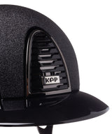 KEP ITALIA CROMO 2.0 POLISH KASK JEŹDZIECKI STAR BLK FRONT/POLISH VISORS/MIRROR BLK FRAME BUTTON/SLV SHINE LOGO CZARNY