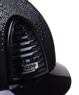 KEP ITALIA CROMO 2.0 POLISH KASK JEŹDZIECKI SUEDE BLACK NEBULA SILV/BLACK STRAP/MIRROR SILVER/SILVER LOGO CZARNY