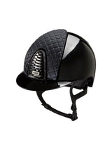 KEP ITALIA CROMO 2.0 POLISH METAL KASK JEŹDZIECKI MILANO SWAROVSKI CZARNY