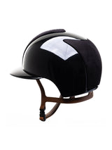 KEP ITALIA CROMO 2.0 POLISH POLO KASK SUEDE BLACK NEBULA SILVER/CRYSTALS FRAME/ZIRCONS LOGO CZARNY