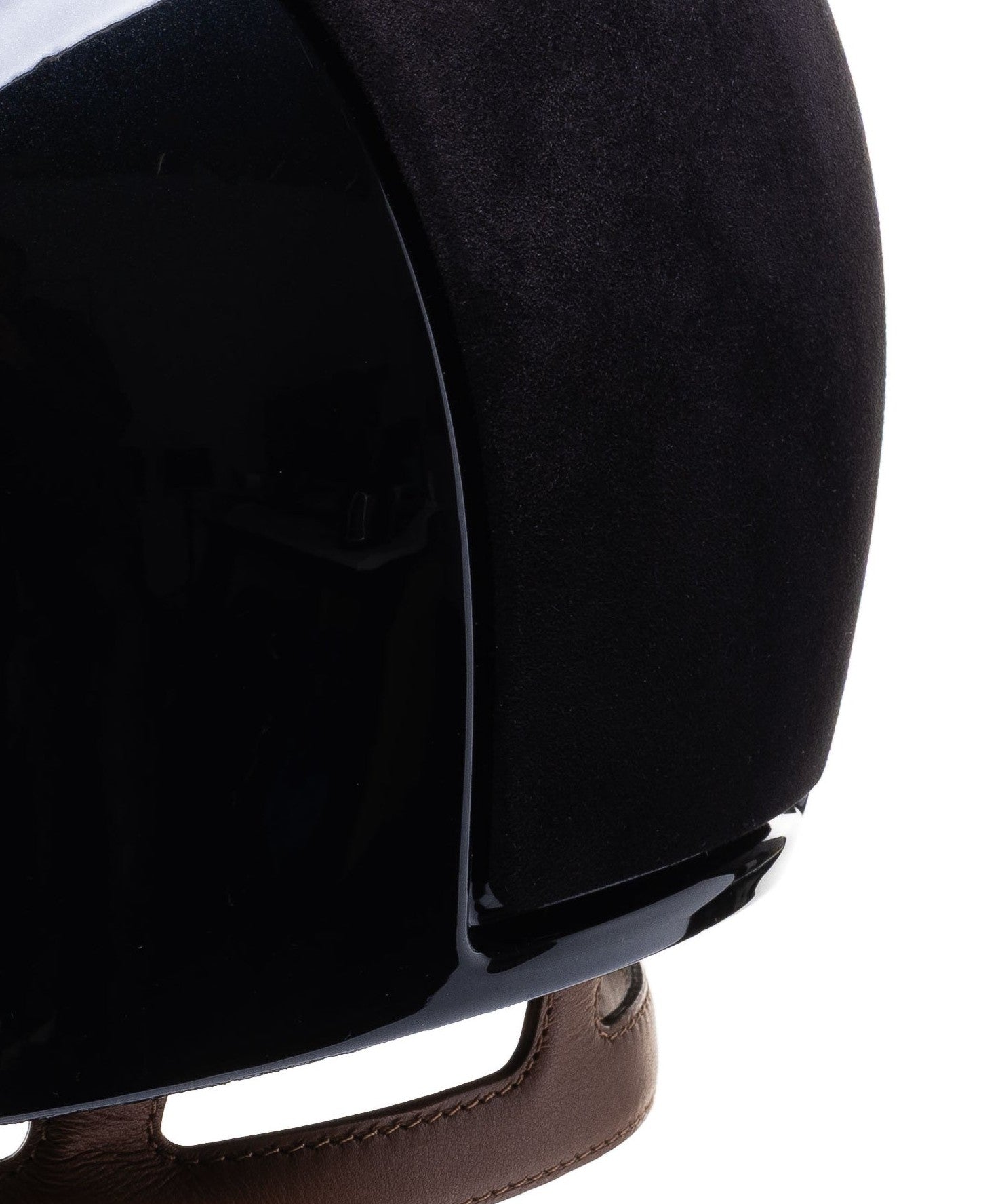 KEP ITALIA CROMO 2.0 POLISH POLO KASK SUEDE BLACK NEBULA SILVER/CRYSTALS FRAME/ZIRCONS LOGO CZARNY