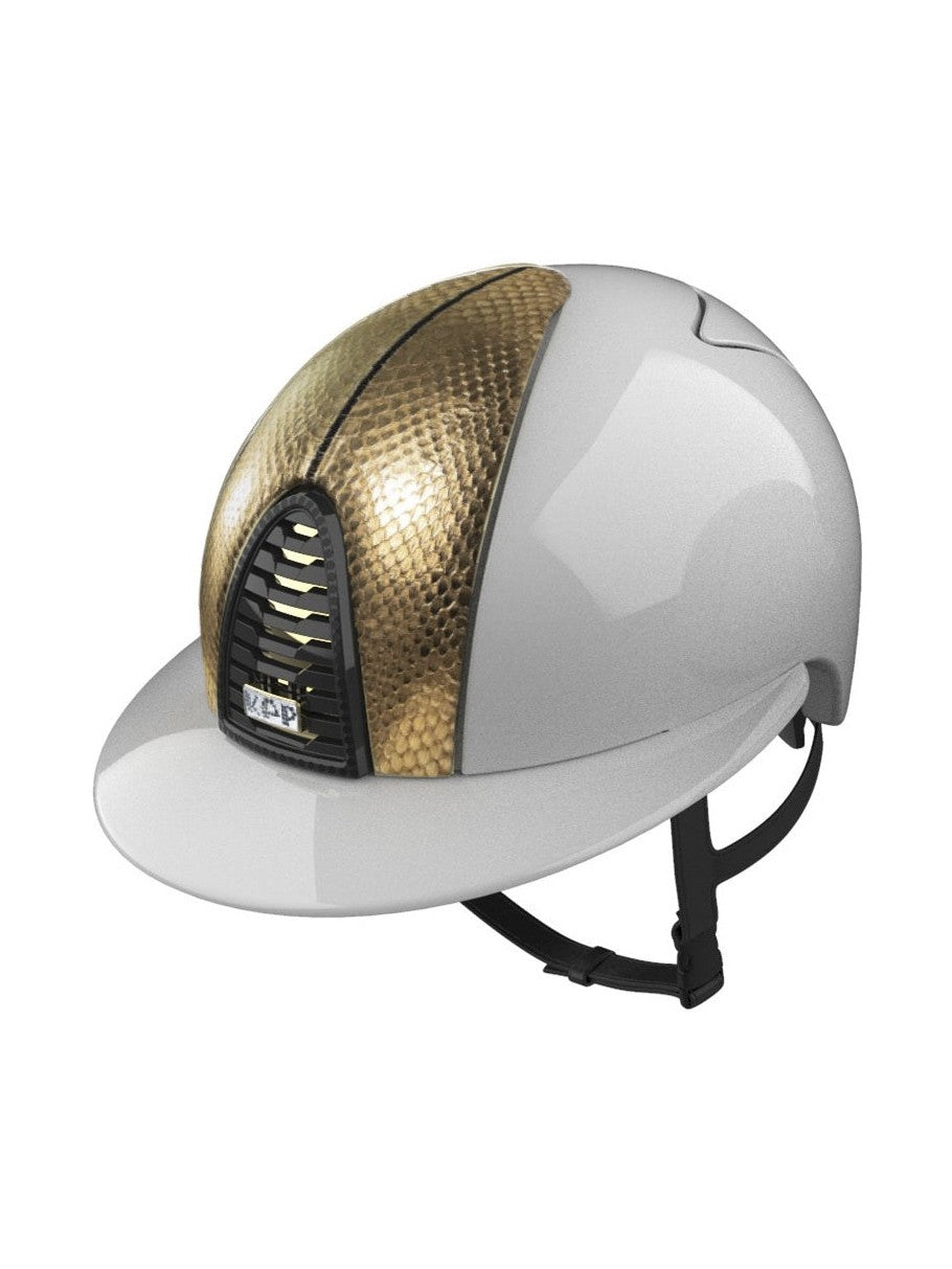 KEP ITALIA CROMO 2.0 SNAKE EQUESTRIAN HELMET METAL UNIVERSO WHITE