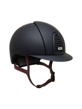 KEP ITALIA CROMO 2.0 TEXTILE KASK JEŹDZIECKI BORDEAUX CHIN/TEXTURIZED FRAME GRID SUBGRID/SILVER LOGO CZARNY
