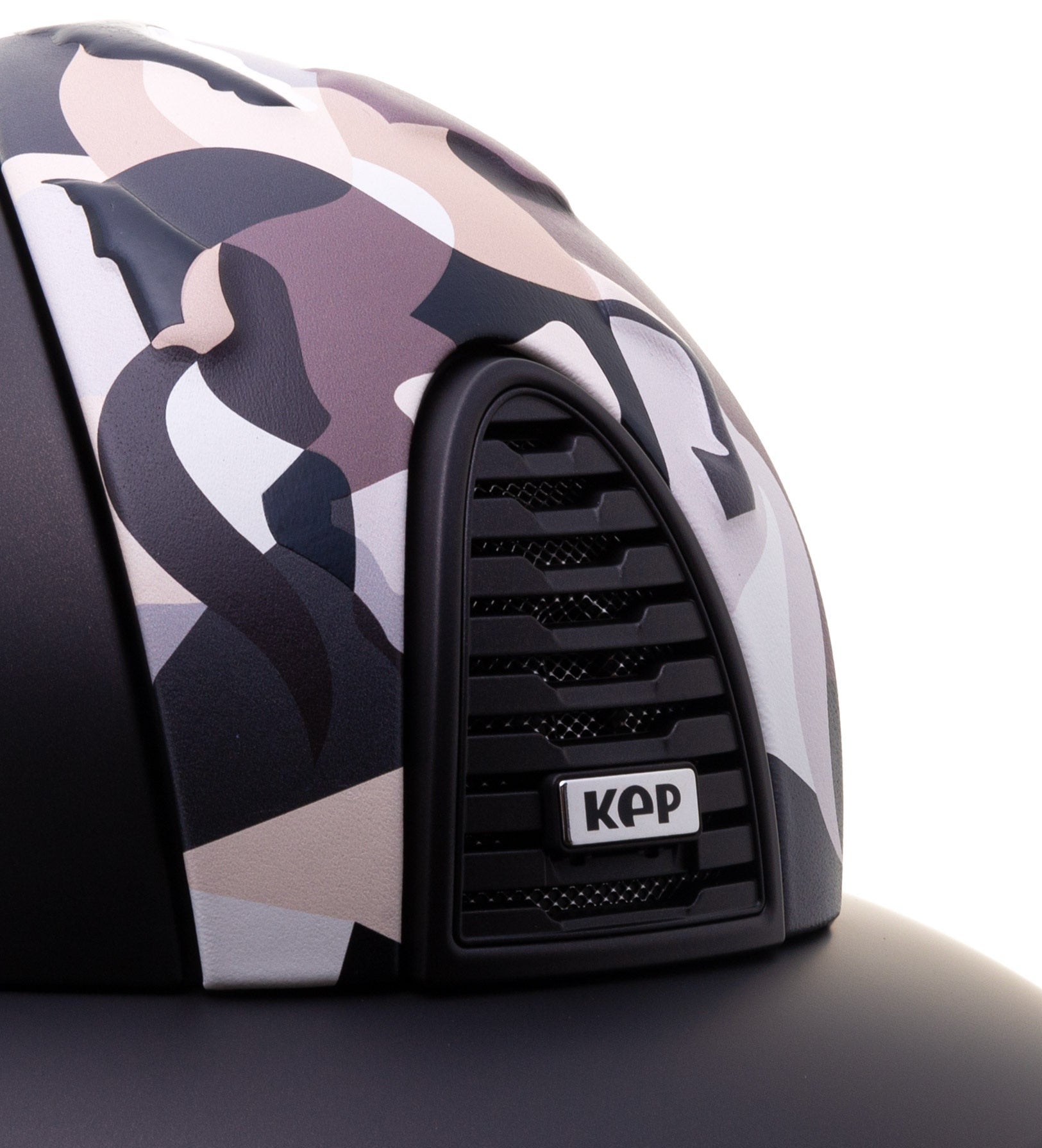 KEP ITALIA CROMO 2.0 TEXTILE KASK JEŹDZIECKI BROWN CHINSTRAP/TEXTILE FRAME GRID SUBGRID/SILVER SHINE LOGO BRĄZOWY