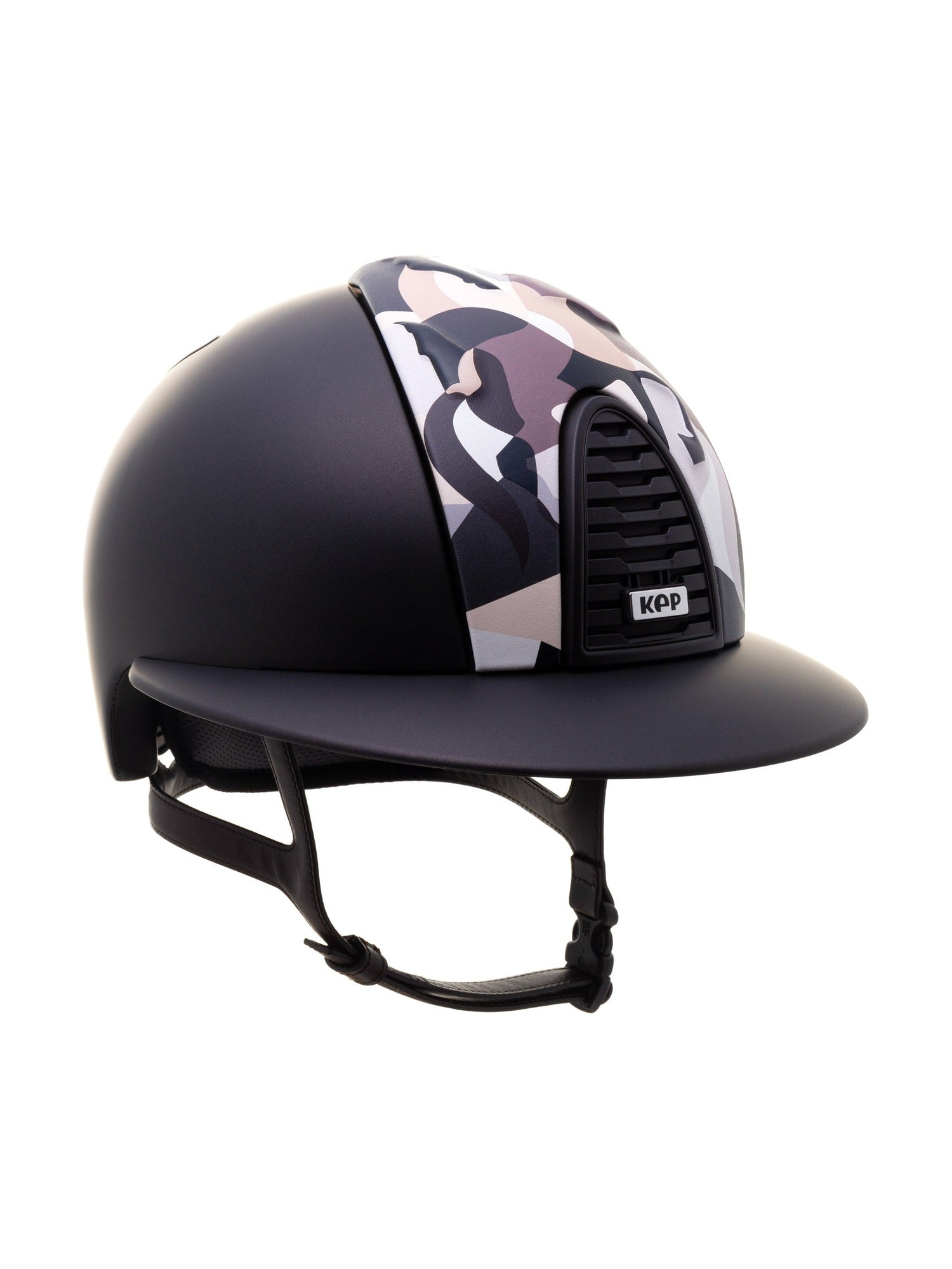 KEP ITALIA CROMO 2.0 TEXTILE KASK JEŹDZIECKI BROWN CHINSTRAP/TEXTILE FRAME GRID SUBGRID/SILVER SHINE LOGO BRĄZOWY